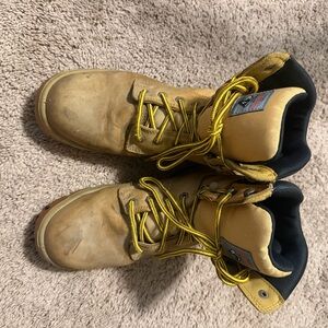 Herman Survivors Men’s Leather Work Boots | Safety Toe | Brown | Size 9 Wide